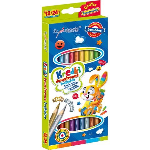 St.Majewski Kredki ołówkowe Bambino dwustronne 24 kol. St.Majewski (5903235004940)