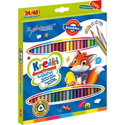 St.Majewski Kredki ołówkowe Bambino dwustronne 48 kol. St.Majewski