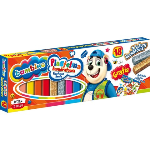 St.Majewski Plastelina 18 kol. BAMBINO mix St.Majewski