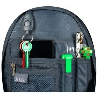 St.Right Plecak GEOMETRIC GREY 5903235673511 4-KOMORY St.Right (BP-04)