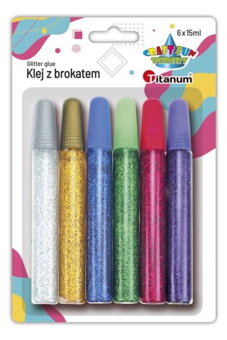 Titanum Klej w płynie Craft-Fun Series z brokatem 6 kolorów 15,5ml Titanum