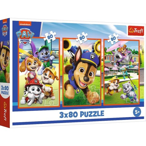 Trefl Puzzle Paw Patrol Psia zgraja 3x80 el. Trefl (34886)
