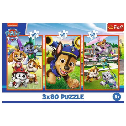 Trefl Puzzle Paw Patrol Psia zgraja 3x80 el. Trefl (34886)