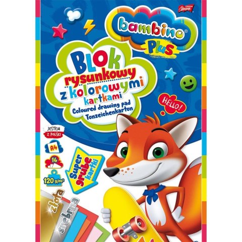 Unipap Blok rysunkowy Bambino A4 kolorowy 100g 16k [mm:] 210x297 Unipap