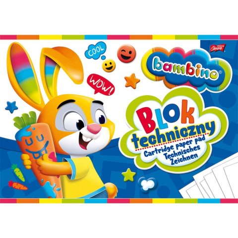 Unipap Blok techniczny Bambino A4 190g 10k [mm:] 210x297 Unipap