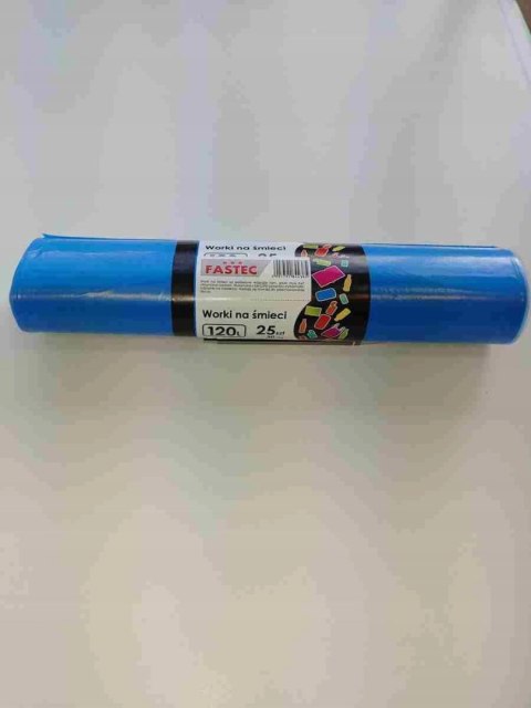 Fastec Worki na śmieci niebieska kolor: niebieski 120L 25 szt Fastec