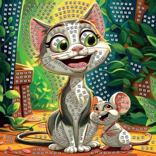 Fun&Joy Mozaika kot i mysz Fun&Joy