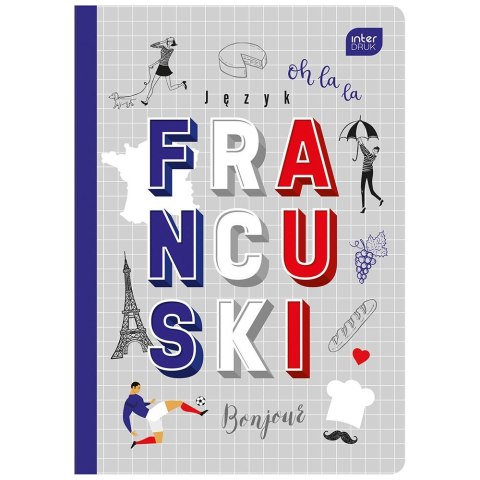 Interdruk Zeszyt tematyczny j.francuski A5 60k. krata Interdruk (ZE60FRA)