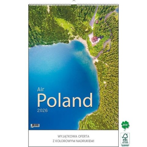Jotan Kalendarz ścienny AIR POLAND 13-kartkowy 330mm x 500mm Jotan (WP129)