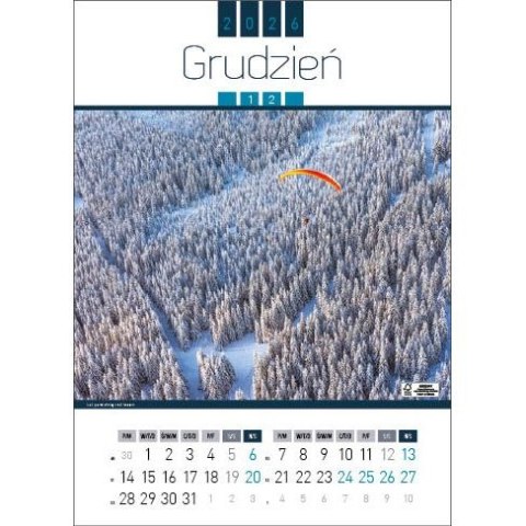 Jotan Kalendarz ścienny AIR POLAND 13-kartkowy 330mm x 500mm Jotan (WP129)