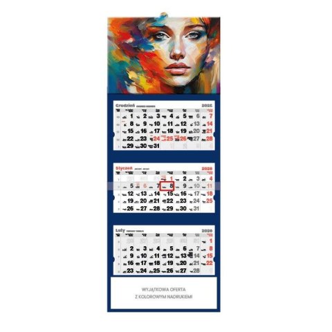 Jotan Kalendarz ścienny ART trójdzielne 320mm x 855mm Jotan (T56)