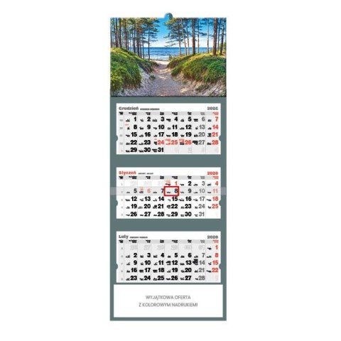 Jotan Kalendarz ścienny DROGA NA BAŁTYK trójdzielne A3+ Jotan (T47)