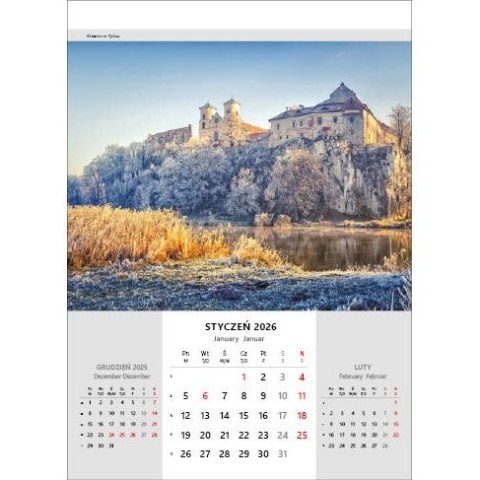 Jotan Kalendarz ścienny NIESAMOWITA POLSKA wieloplanszowy 330mm x 500mm Jotan (WP116)