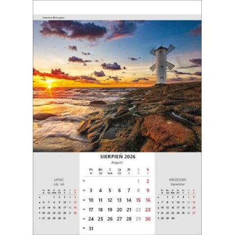 Jotan Kalendarz ścienny NIESAMOWITA POLSKA wieloplanszowy 330mm x 500mm Jotan (WP116)