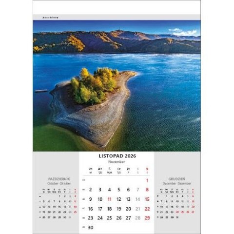 Jotan Kalendarz ścienny NIESAMOWITA POLSKA wieloplanszowy 330mm x 500mm Jotan (WP116)