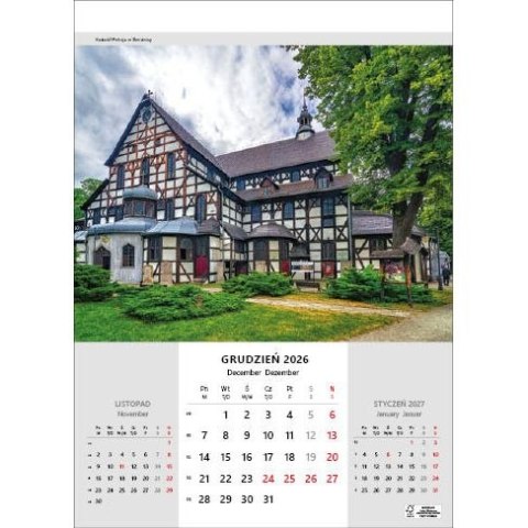 Jotan Kalendarz ścienny NIESAMOWITA POLSKA wieloplanszowy 330mm x 500mm Jotan (WP116)