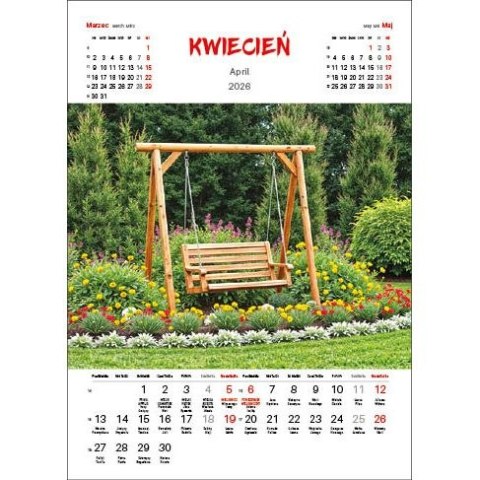 Jotan Kalendarz ścienny OGRODY WIELOPLANSZOWY 330mm x 500mm Jotan (WP133)