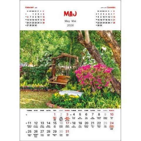 Jotan Kalendarz ścienny OGRODY WIELOPLANSZOWY 330mm x 500mm Jotan (WP133)