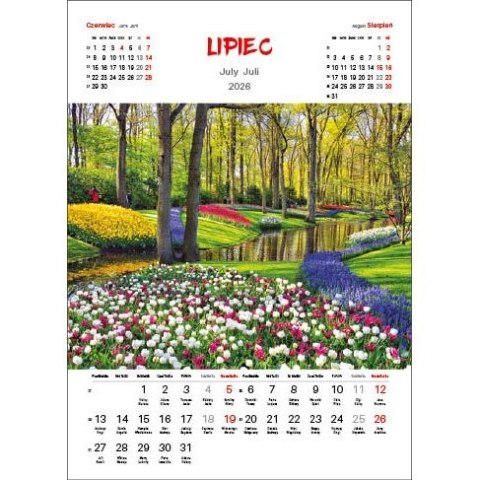 Jotan Kalendarz ścienny OGRODY WIELOPLANSZOWY 330mm x 500mm Jotan (WP133)