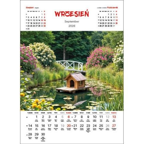 Jotan Kalendarz ścienny OGRODY WIELOPLANSZOWY 330mm x 500mm Jotan (WP133)