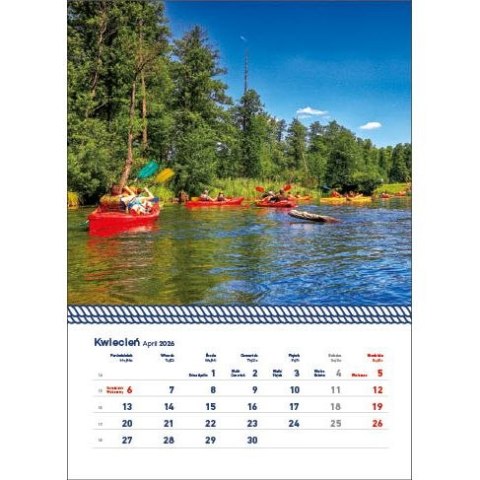 Jotan Kalendarz ścienny WARMIA I MAZURY WIELOPLANSZOWY 320mm x 855mm Jotan (WP 122)