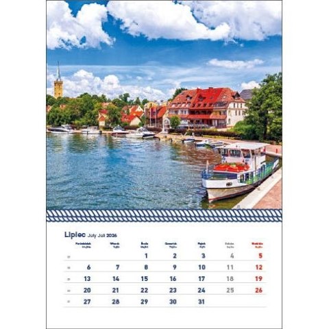 Jotan Kalendarz ścienny WARMIA I MAZURY WIELOPLANSZOWY 320mm x 855mm Jotan (WP 122)