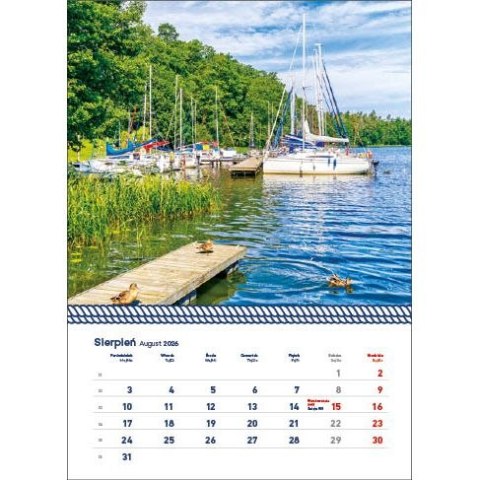 Jotan Kalendarz ścienny WARMIA I MAZURY WIELOPLANSZOWY 320mm x 855mm Jotan (WP 122)