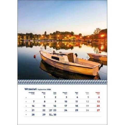 Jotan Kalendarz ścienny WARMIA I MAZURY WIELOPLANSZOWY 320mm x 855mm Jotan (WP 122)