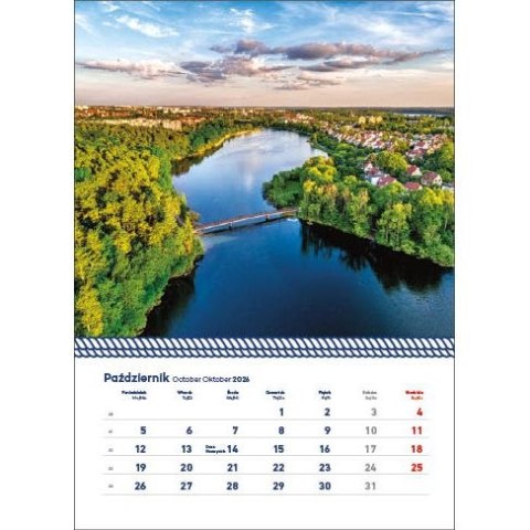 Jotan Kalendarz ścienny WARMIA I MAZURY WIELOPLANSZOWY 320mm x 855mm Jotan (WP 122)