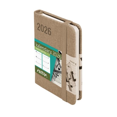 Antra Kalendarz książkowy (terminarz) BEŻOWY AVANGARDA A7 Antra (2026)
