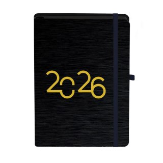 Antra Kalendarz książkowy (terminarz) BLACK/GOLD 2026 A5 Antra (A5 DNS)