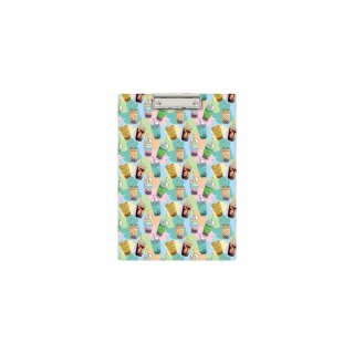 Biurfol Deska z klipem (podkład do pisania) BUBBLE TEA A4 mix Biurfol (KHN-01-37)