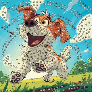 Fun&Joy Mozaika biegnący pies Fun&Joy