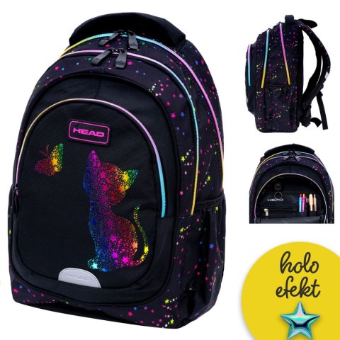 Head Plecak Golden Effect Rainbow Kitty Head (502025032)