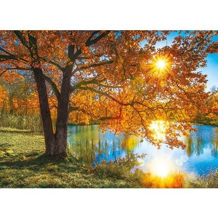 Jotan Kalendarz ścienny Jesien nad jeziorem trójdzielne 320mm x 855mm Jotan (T45)