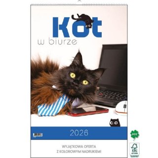 Jotan Kalendarz ścienny KOT W BIURZE WIELOPLANSZOWY A3 Jotan (WP136)