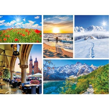 Jotan Kalendarz ścienny MAGICZNA POLSKA trójdzielne 320mm x 855mm Jotan (T70)