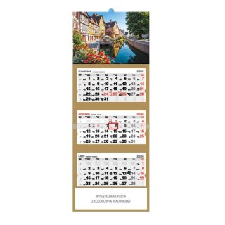 Jotan Kalendarz ścienny MALOWNICZY COLMAR TRÓJDZIELNY 320mm x 855mm Jotan (T48)