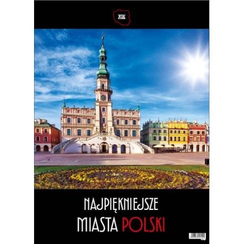 Jotan Kalendarz ścienny NAJ.MIASTA POLSKI 13 planszowe 315mm x 500mm Jotan (WP 119)
