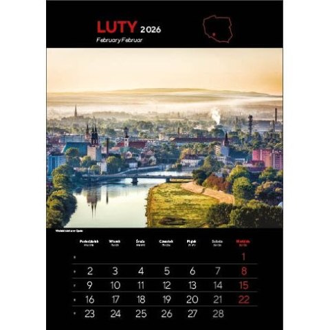 Jotan Kalendarz ścienny NAJ.MIASTA POLSKI 13 planszowe 315mm x 500mm Jotan (WP 119)