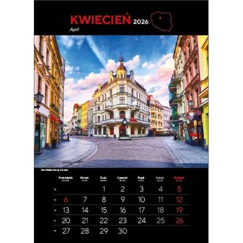 Jotan Kalendarz ścienny NAJ.MIASTA POLSKI 13 planszowe 315mm x 500mm Jotan (WP 119)
