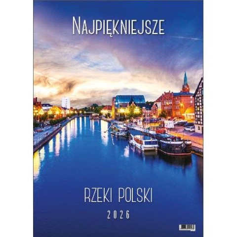 Jotan Kalendarz ścienny NAJPIĘKNIEJSZE RZEKI POLSKI 13 planszowe A3 330mm x 500mm Jotan (WP123)