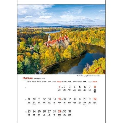 Jotan Kalendarz ścienny NAJPIĘKNIEJSZE RZEKI POLSKI 13 planszowe A3 330mm x 500mm Jotan (WP123)