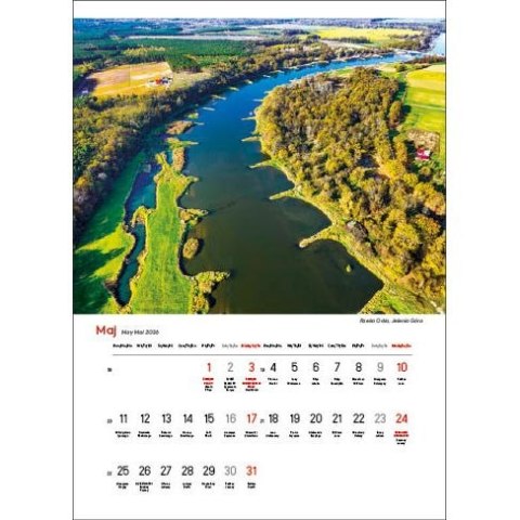 Jotan Kalendarz ścienny NAJPIĘKNIEJSZE RZEKI POLSKI 13 planszowe A3 330mm x 500mm Jotan (WP123)