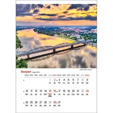 Jotan Kalendarz ścienny NAJPIĘKNIEJSZE RZEKI POLSKI 13 planszowe A3 330mm x 500mm Jotan (WP123)