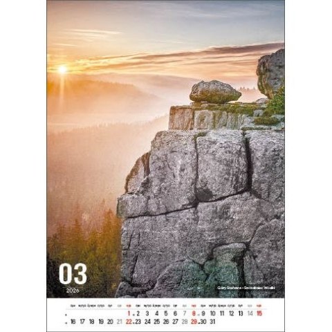 Jotan Kalendarz ścienny POLSKIE GÓRY 13-kartkowe- 330mm x 500mm Jotan (W117)