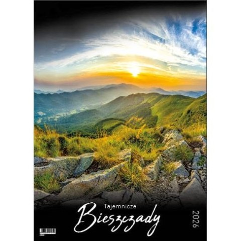 Jotan Kalendarz ścienny TAJEMNICZE BIESZCZADY WIELOPLANSZOWY 330mm x 500mm Jotan (WP127)