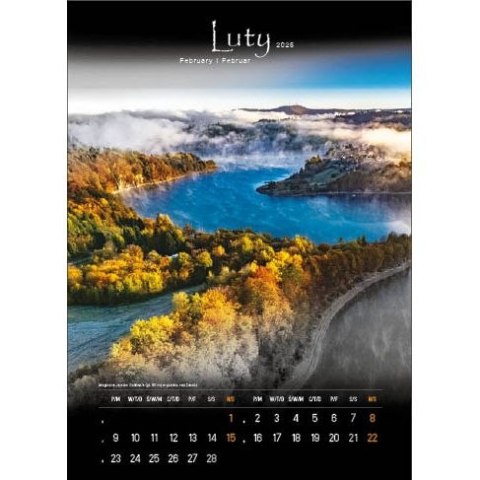 Jotan Kalendarz ścienny TAJEMNICZE BIESZCZADY WIELOPLANSZOWY 330mm x 500mm Jotan (WP127)