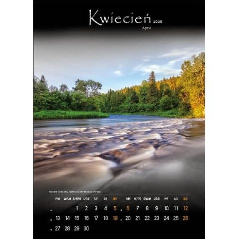 Jotan Kalendarz ścienny TAJEMNICZE BIESZCZADY WIELOPLANSZOWY 330mm x 500mm Jotan (WP127)