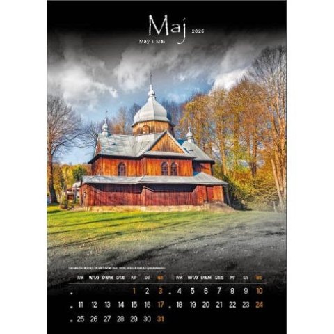 Jotan Kalendarz ścienny TAJEMNICZE BIESZCZADY WIELOPLANSZOWY 330mm x 500mm Jotan (WP127)